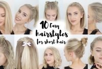 10 easy hairstyles for short hair - youtube