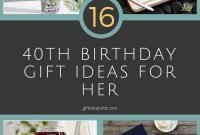 16 good 40th birthday gift ideas for her