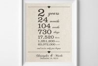 2 years together | cotton anniversary print | 2nd anniversary | days