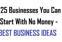 25 businesses you can start with no money - best business ideas