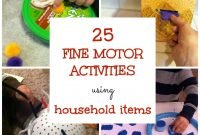 25 fine motor activities using household items