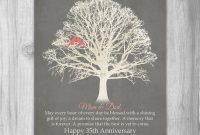 35th wedding anniversary gift ideas for parents lovely simple 35th