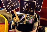 50 rocks! birthday present ideas for 50 year old! #craftyideas