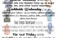 aiea high school student activities: senior week dress up days and