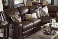 awesome reclining living room furniture #4 - brown leather sectional