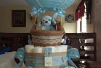 baby shower boy hot air balloon diaper cake | baby | pinterest