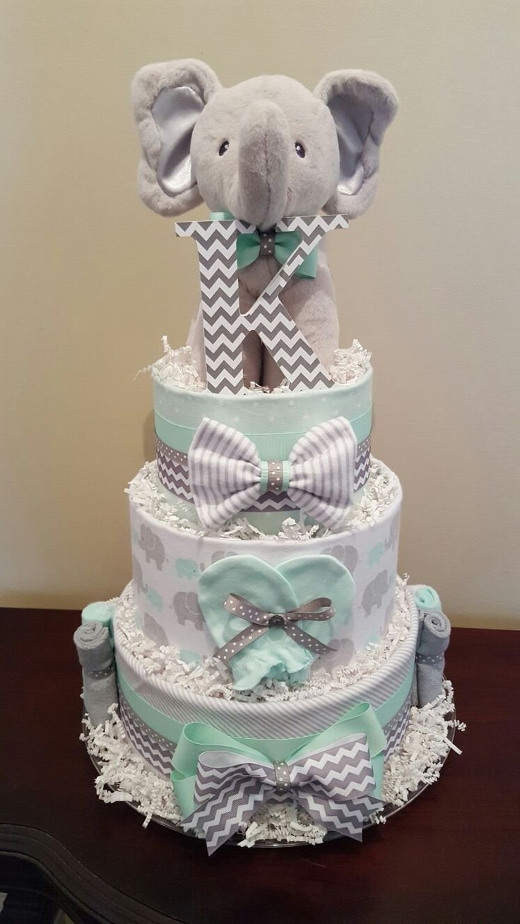 diaper cake for boy elephant