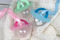 baby shower 'dummy' bauble craft idea - it's  baby shower craft