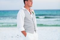 beach wedding groom's attire, destination wedding groom amy little