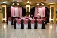 beautiful pink and brown draping #wedding #reception | pink and