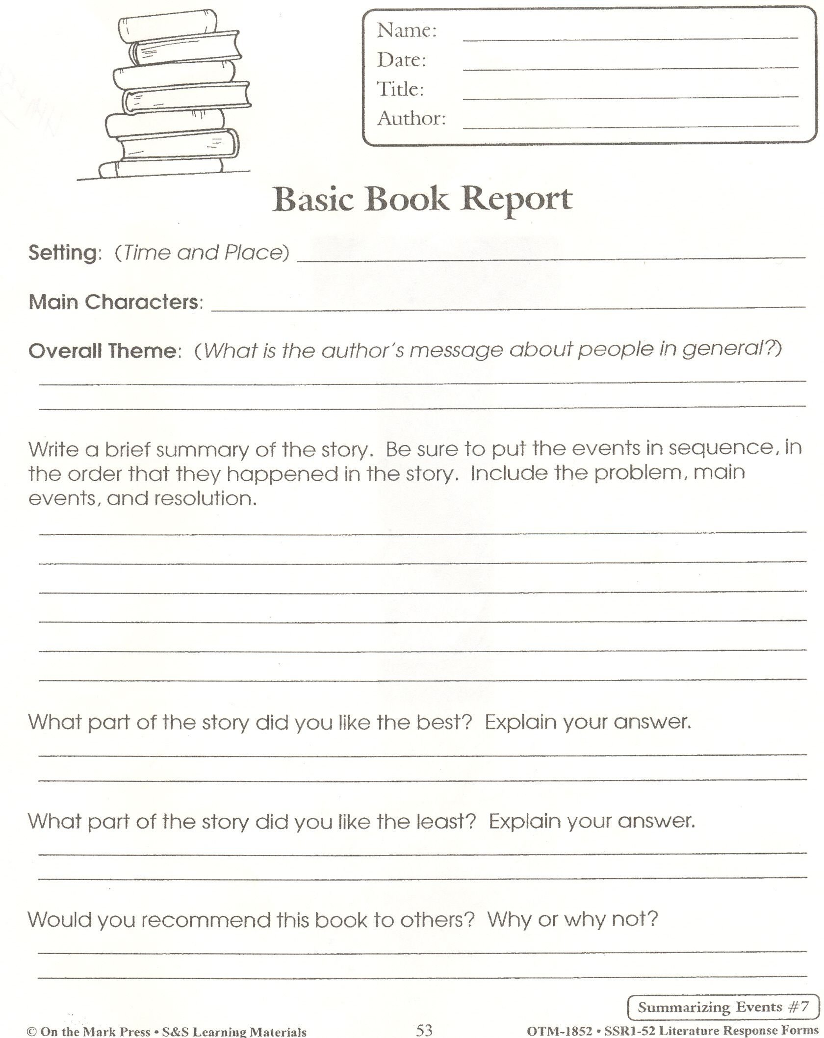 10 Stylish 4Th Grade Book Report Ideas 2024