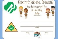 brownie girl scout way badge certificate | brownie girl scouts