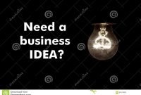 bulb with message need a business idea stock image - image of need