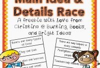 bunting, books, and bright ideas*: main idea and details *freebie*!