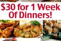 cheap family dinner ideas - $30 for 1 week of dinners! - living on a