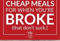 cheap meals for when you're broke (that don't suck) | cheap meals