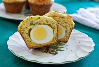 cheddar chive muffins with hard-boiled egg | hgtv