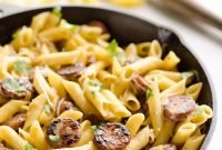 chicken sausage &amp; penne skillet