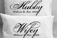 couples pillow cases - custom personalized - wifey hubby wife