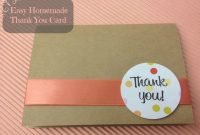 cute and easy kraft thank you card tutorial | diy: cards | pinterest