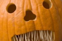 decorating ideas: handsome picture of spook scary kid love pumpkin