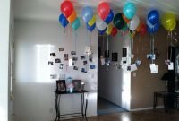 did this in my entry way for husbands 30th birthday.30 balloons