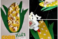 diy: easy corn craft for kids using real popcorn - crafty morning