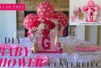 diy girl baby shower ideas | dollar tree baby shower centerpiece