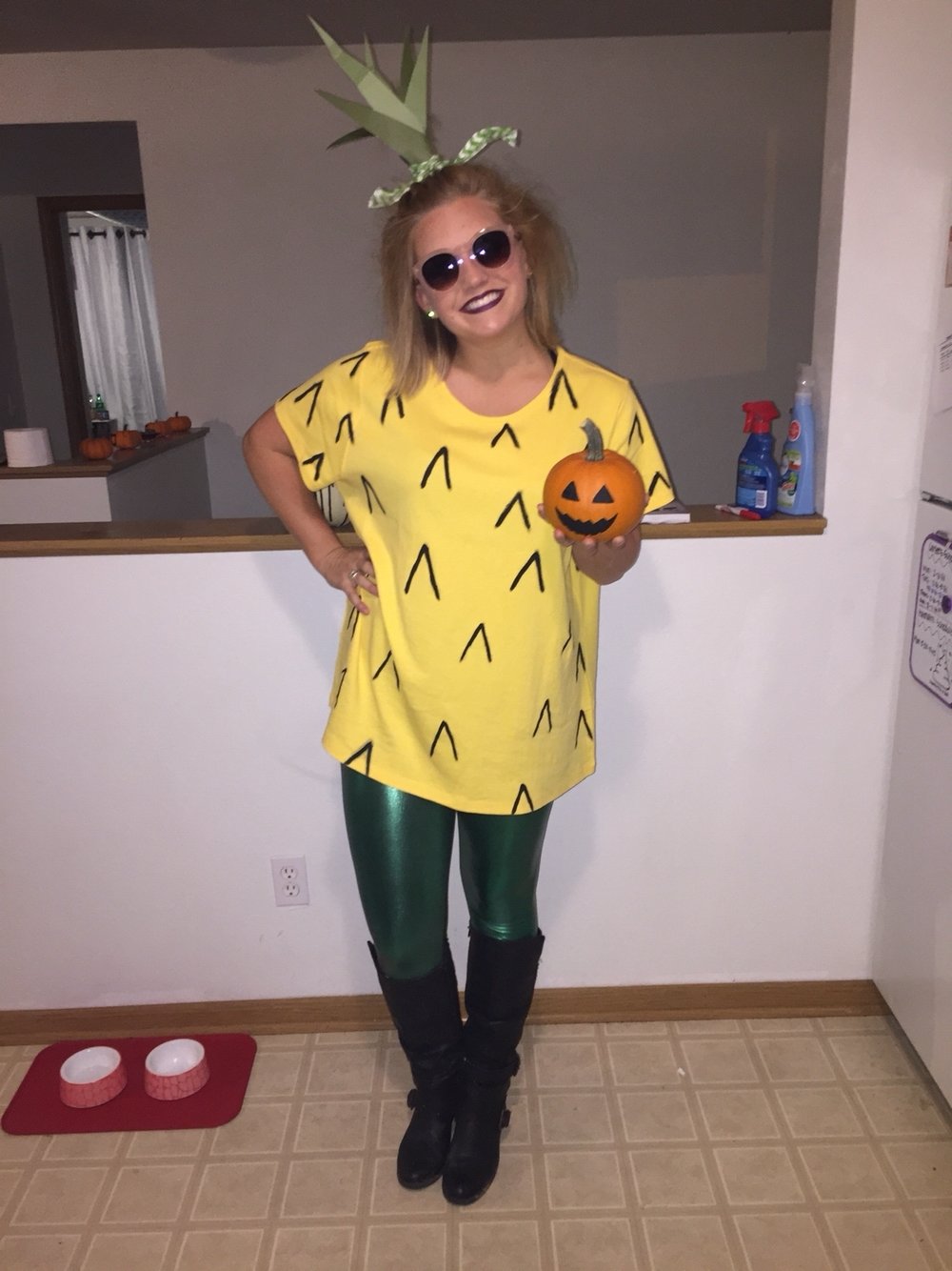 Diy Halloween Costume Cheap Easy Pineapple Diy Halloween 4 