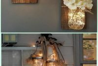 diy hanging mason jar string lights instruction - diy #christmas