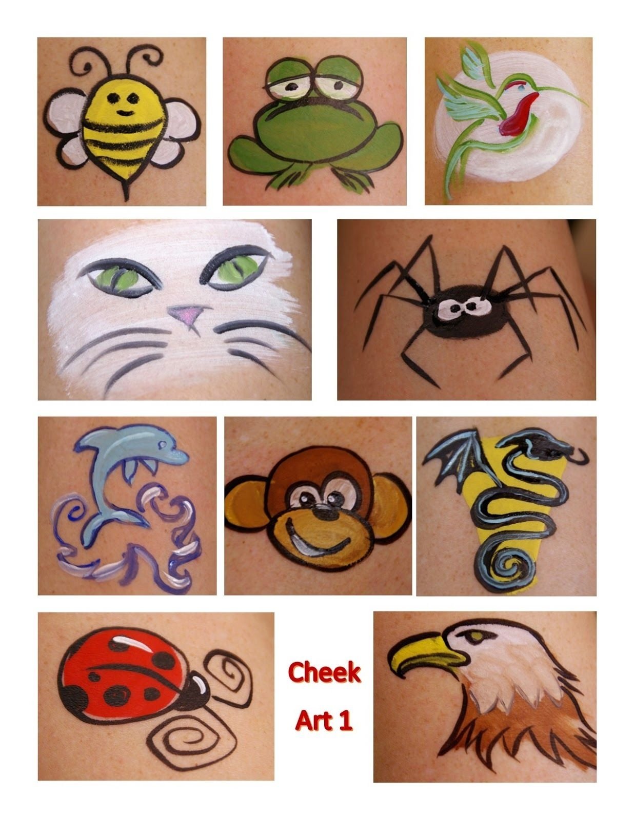 Simple Face Painting Ideas Printable