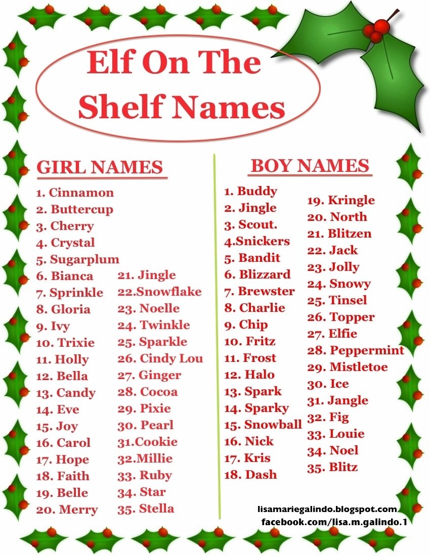 10 Fashionable Elf On The Shelf Name Ideas For Boys 2024