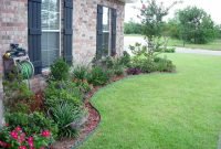 flower bed designs for front of house | use shrubs /small trees to