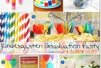 fun ideas for a kindergarten graduation party in rainbow colors