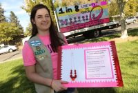 girl scout pushes for breast cancer education