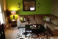 green and brown living room | apartment touch up | pinterest