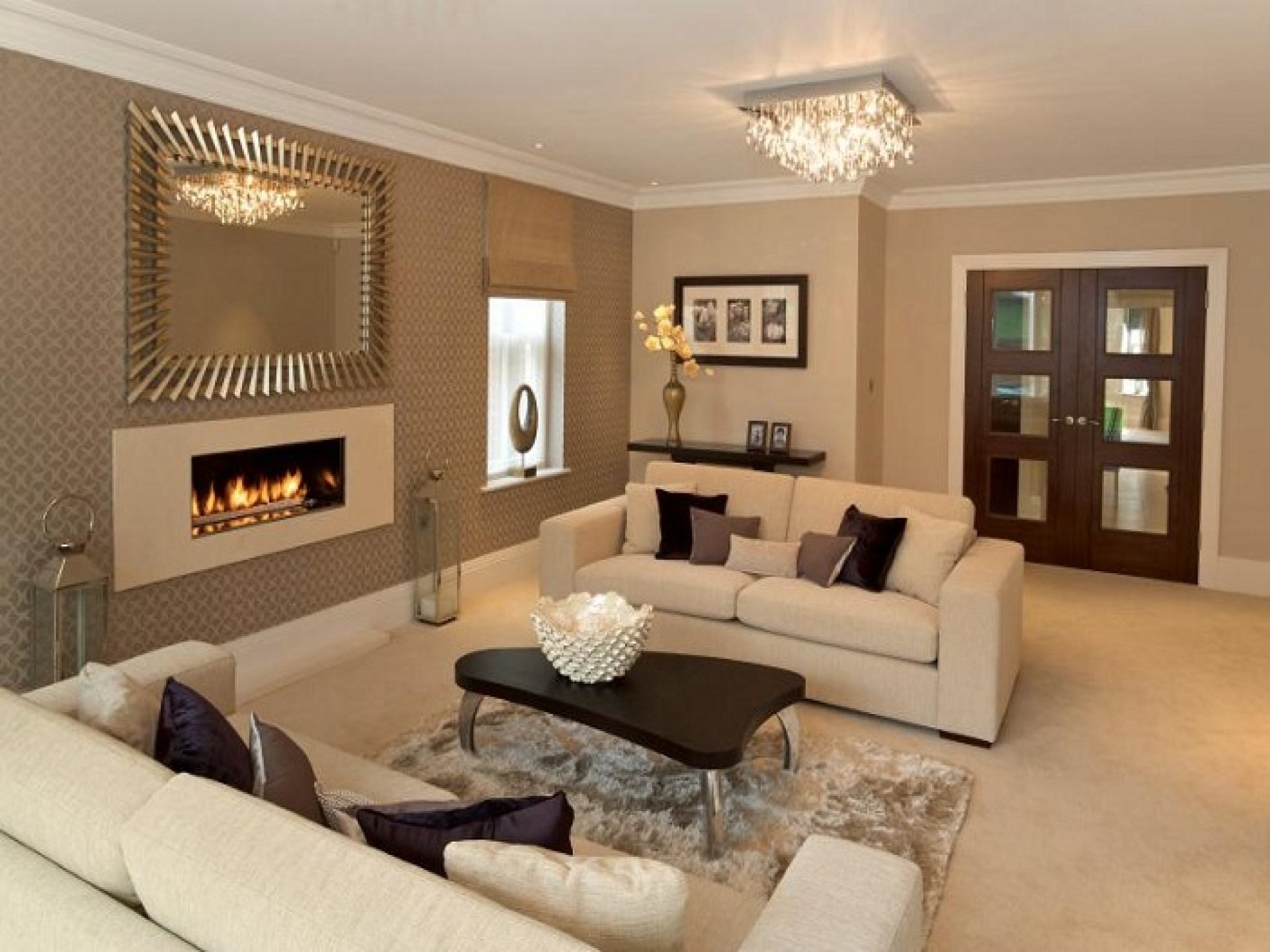 two colour scheme living room