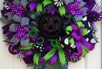 halloween lime, purple &amp; black deco mesh witch wreath, fall wreath