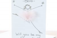 handmade personalised will you be my flower girl cardall things