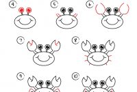 how to draw crab. easy drawing, stepstep, perfect for kids