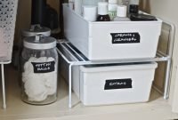 how to organize under a bathroom sink