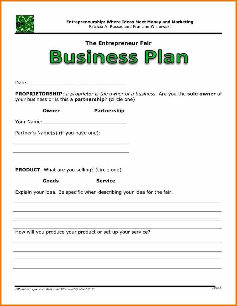 student business plan sample pdf