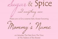 ideas sugar and spice baby shower invitations printable pink whiten