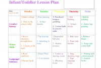 infant blank lesson plan sheets | infanttoddler lesson plan | lesson