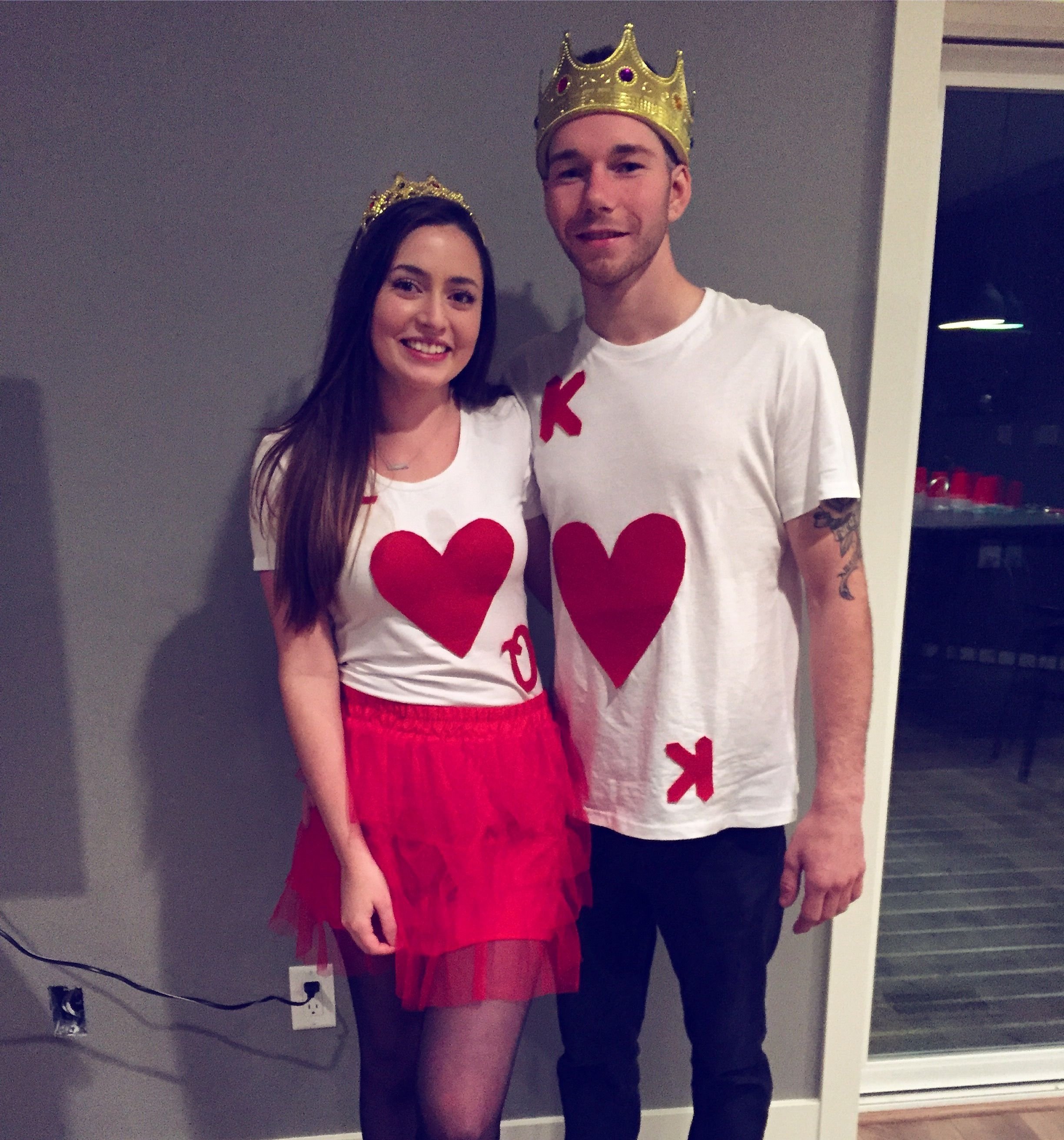 King Queen Of Hearts Halloween Costume Diy Halloween Couples 