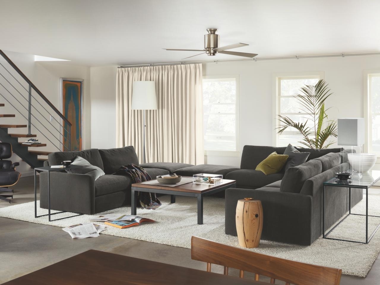 contemporary living room arrangement