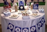 los angeles dodgers birthday party ideas | birthday party tables