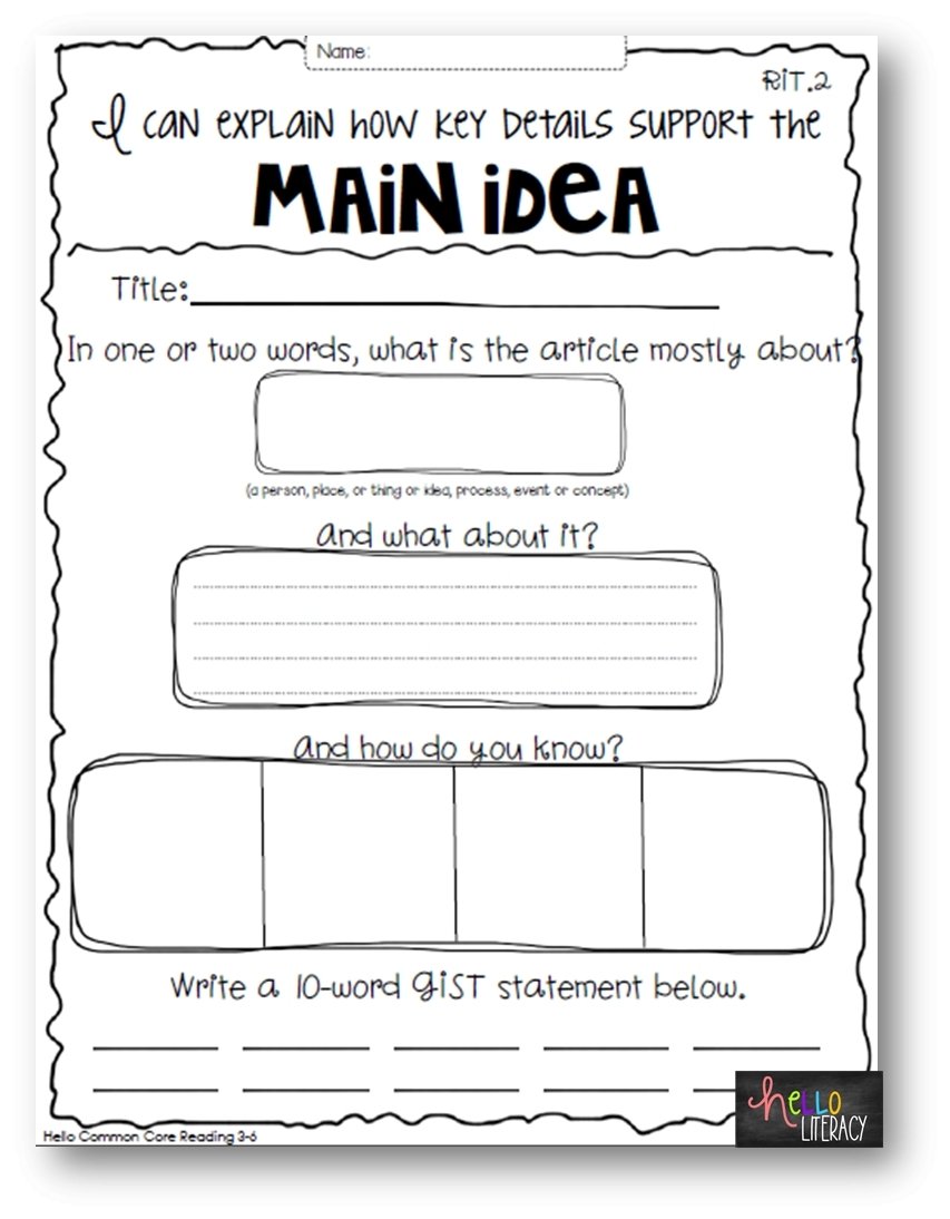 10 Elegant Main Idea Activities 4Th Grade 2023