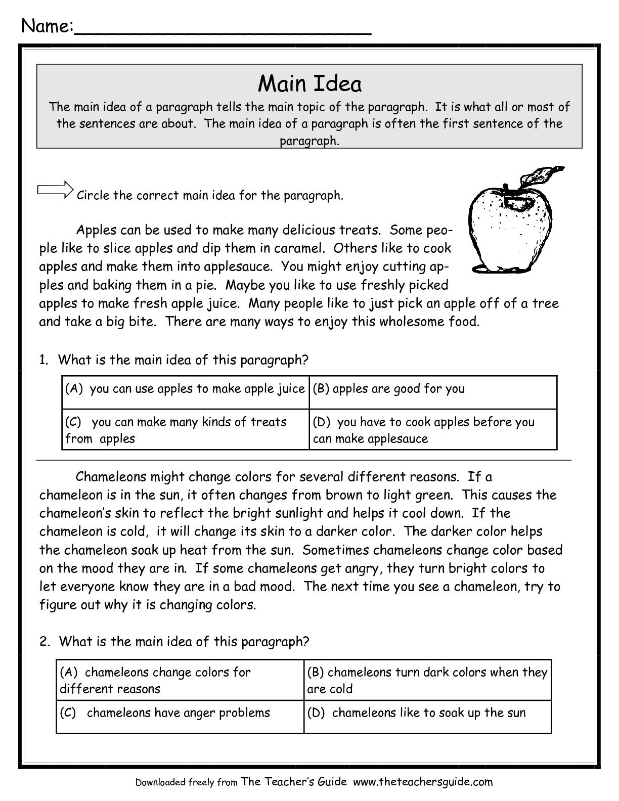 10 Famous Main Idea Passages 4Th Grade 2023