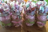 mason jars - baby shower - center pieces - baby girls | decorations